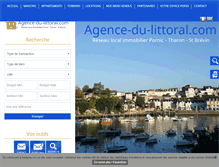 Tablet Screenshot of agence-du-littoral.com